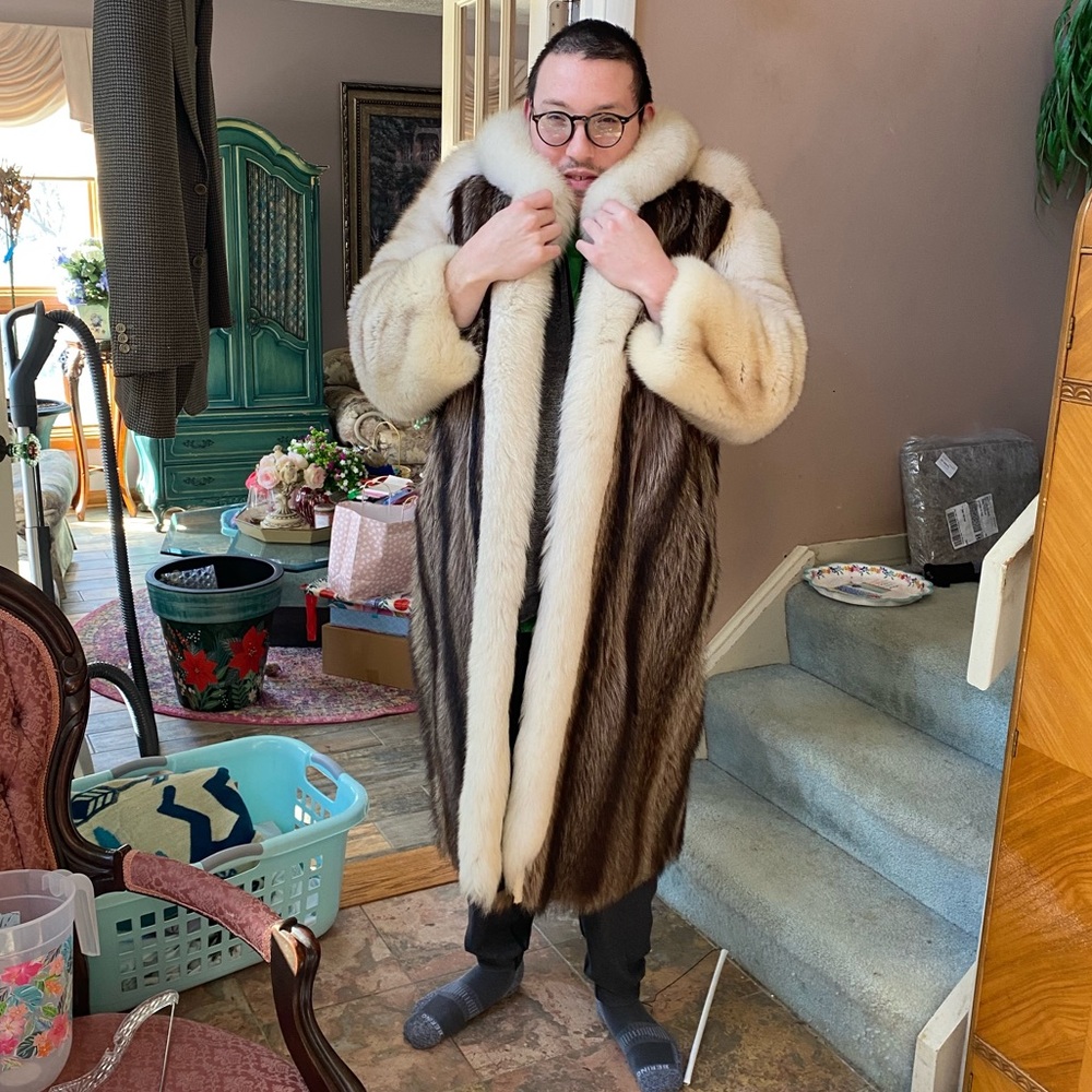 Vintage Full Length Fox Fur Coat - Picture 7 of 14